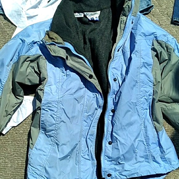 π» EUC COLUMBIA Interchange BLUE & MOSS πΏ SKI Jacket SZ M Calais Peak π» - Picture 2 of 14